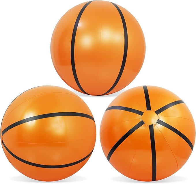 POZA Inflatable Beach Balls - Elegant Glitter Confetti Premium Floaters, Heavy Duty Vinyl Floatation Pool Toys for Pool Beach Party, UV Resistant Pool Décor