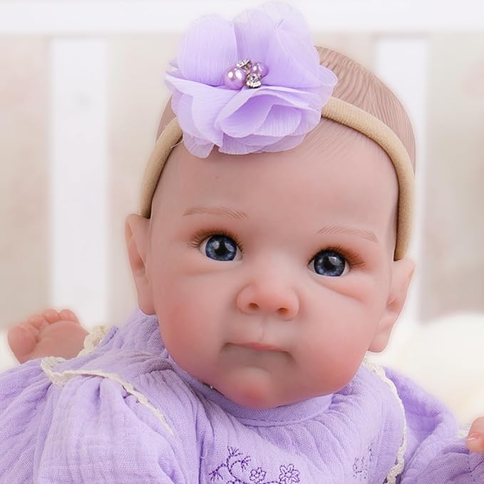 Milidool Lifelike Reborn Baby Dolls- 20Inch Cute Soft Vinyl Realistic Baby Doll Poseable Real Life Baby Dolls with Complete Accessories for 3+ Years Old Gifts