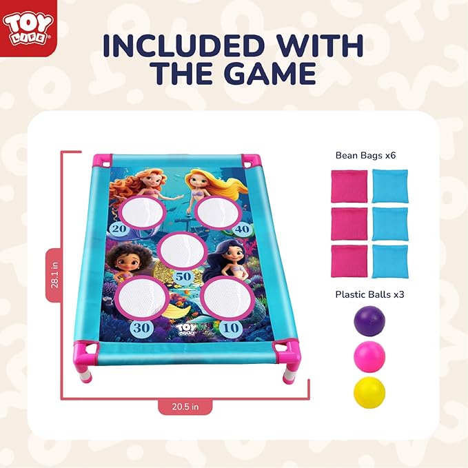 TOY Life Bean Bag Toss Game, Carnival Party Games, Cornhole Set for Kids Outdoor Games, Outside Toys for Kids Ages 4-8, Yard Outdoor Toys for Toddlers 3-5, Gifts for 3 4 5 6 7 Year Old Girls & Boys