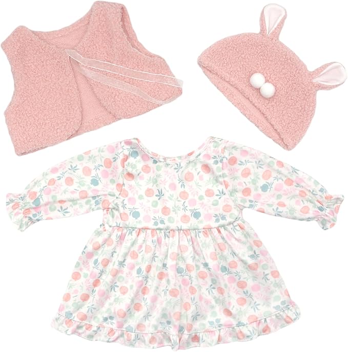 Reborn Doll Clothes for 18-22 Inch Dolls, Doll Clothes and Accessories with Hat