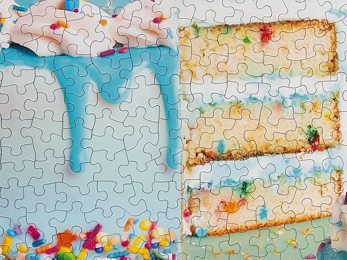 Springbok Birthday Cake 500 Piece Jigsaw Puzzle for Adults and Family Unique Cut Pieces - Made in USA