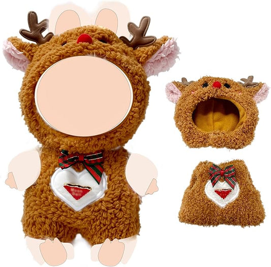 17cm Doll Clothes,Reindeer Outfit for Dolls Accessories,Clothes for Dolls Outfit,Christmas Clothes Set (No Doll)