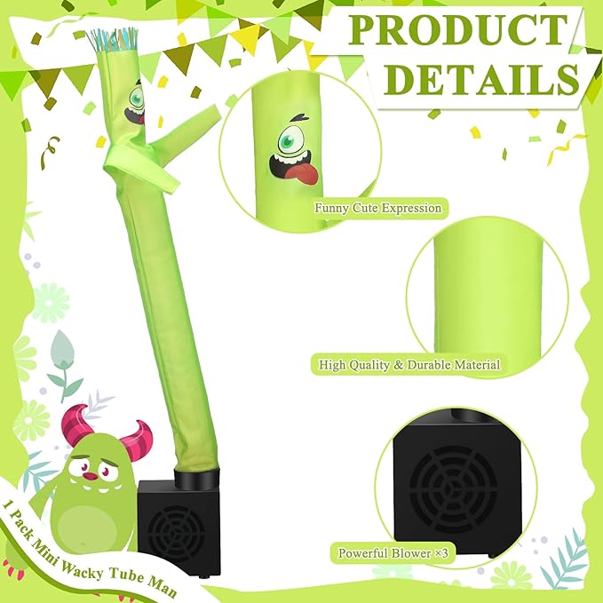 Poen Easter Gifts for Kids Mini Wacky Waving Inflatable Tube Guy with Blower Gag Toy Gift Inflatable Tube Man Birthday Desktop Decor Dancing Blow up Man for Office Party Decor(Naughty)