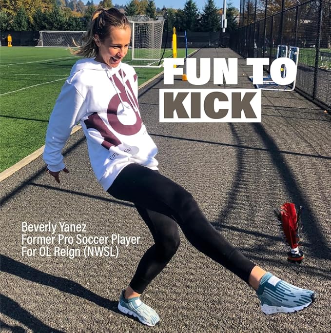 Kickit | The Original Birdie Soccer PRO Trainer | Play Outdoors, Indoors or Backyard, Beach or Tailgate, All Ages Fun & Travel Friendly (Black & Red)