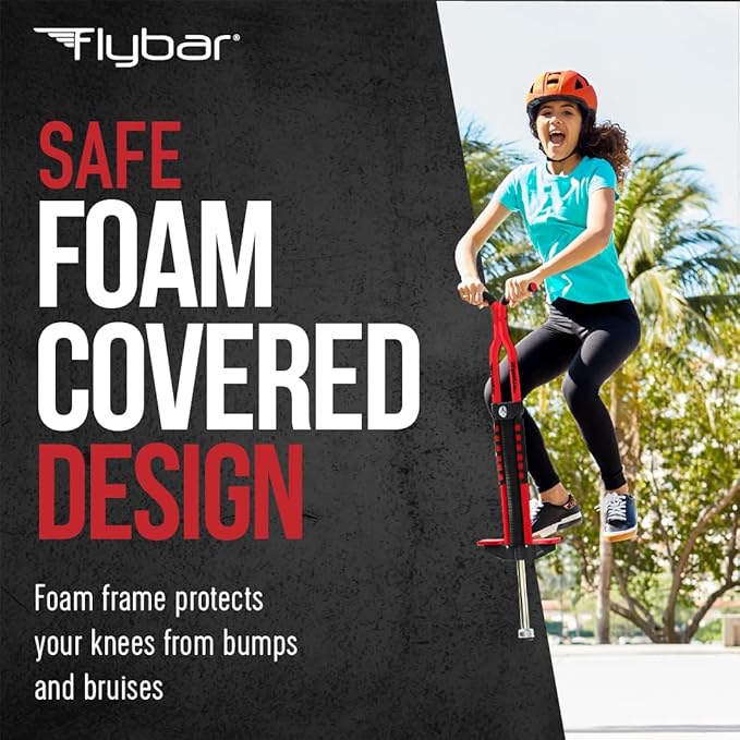 Flybar Master Pogo Stick for Kids Ages 9+, 80–160 lbs – Easy Grip Handles – Active Exercise Toy for Tweens & Teens – Outdoor Toy with Non-Slip Foot Pegs for Boys and Girls – No Assembly Needed