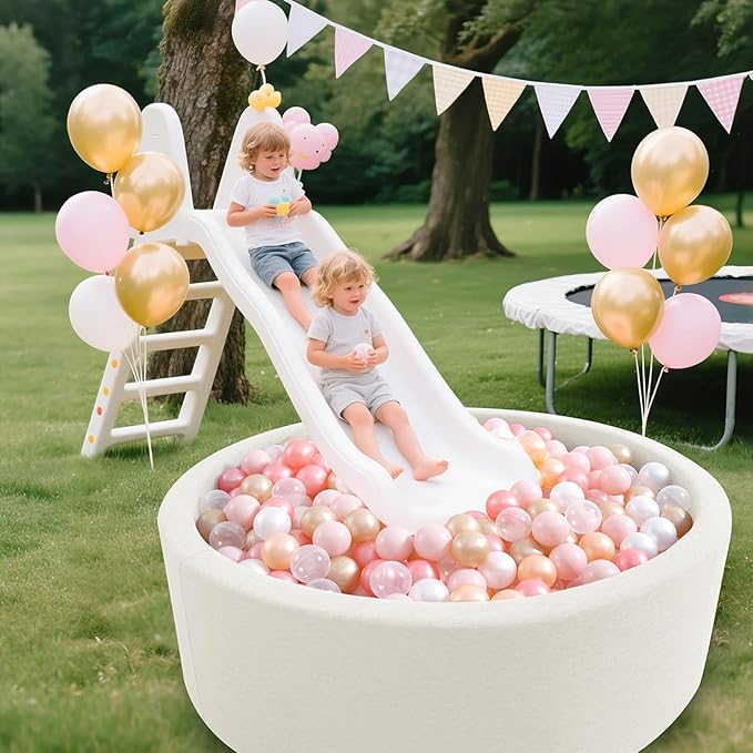 STARBOLO Ball Pit Balls for Toddlers Pack of 100 200 500 - BPA&Phthalate Free Non-Toxic Crush Proof Soft Plastic Balls for 1-5Years Old Toddlers Girl Kids Birthday Pool Playpen Tent Party