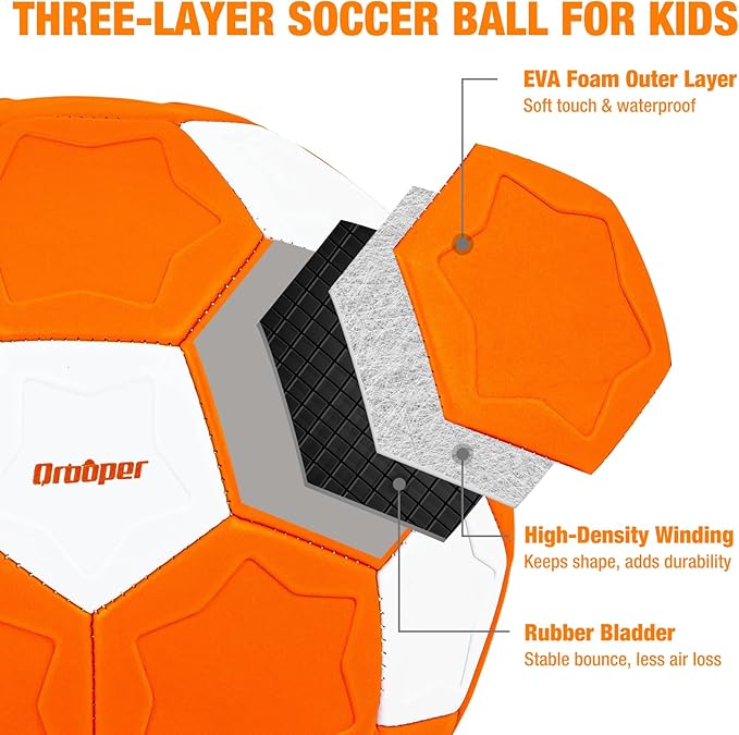 Size 4 Soccer Ball Curve and Swerve Soccer Training Soccer for Kids Ages 3-12 Toddler Indoor Outdoor Games Birthday Easter Gifts for Boys Girls Beginners Easter Basket Stuffers for Kids
