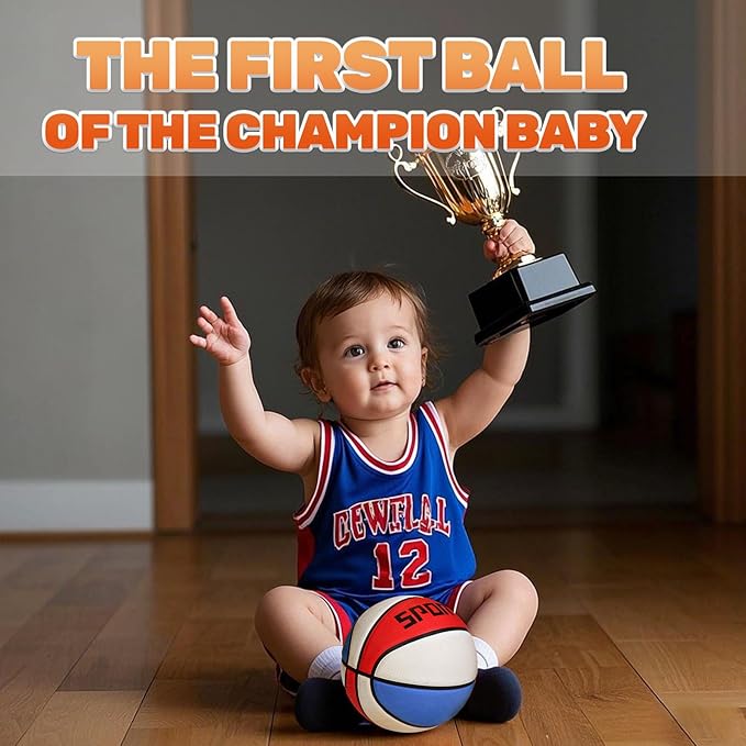 KUYOTQ Kids Youth Adult Size 3/4/5/6/7 (22/25.5/27.5/28.5/29.5") Basketball Premium Rubber or Faux Leather Basketball Indoor Outdoor Basketball for Boys Girls Womens Mens Basketball Gifts (Deflated)