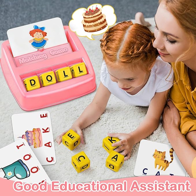 NARRIO Educational Toys for 3-5 Year Old Girls Gifts, Matching Letter Game Preschool ABC Learning Toys for Kids Ages 4-8 Years, Christmas Birthday Gifts for Toddler Toys Age 2-4