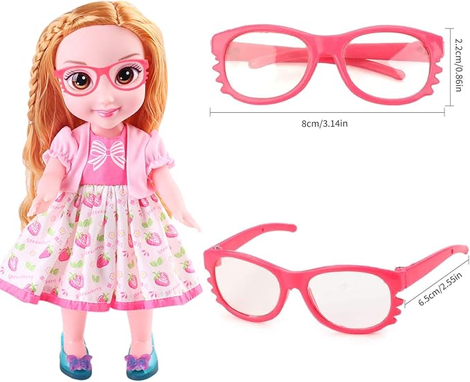 B Bangcool 10 Pairs Eyeglasses for 18 Inch Dolls, Fashion Dolls Reading Glasses Costume Supplies
