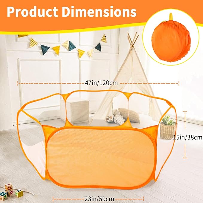 STARBOLO Cute Kids Ball Pit Pool Play Tent, Toy Ball Play Pool Foldable Play Tent for Kids Girls Boys Indoor and Outdoor, Balls Not Included.