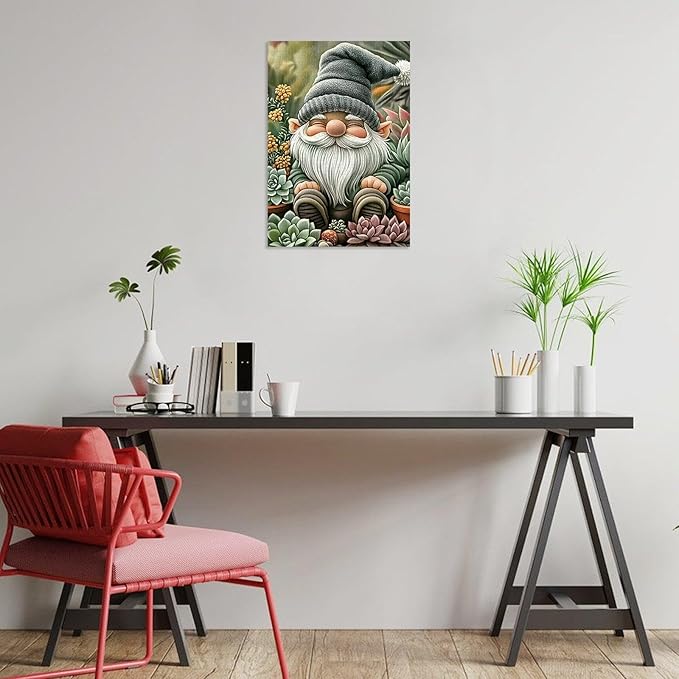 Great Jigsaw Puzzles for Adults 300 Pieces Gnome Succulents Puzzles for Adults Toys Gift Family Decoration Kids Puzzle