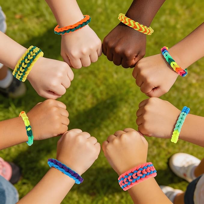 IQKidz Arts and Crafts for Kids Ages 6-8 8-12, Bracelets Making Loom Kit with 1000+ Loop Bands, DIY Hair Tie Bracelet Make Toy Set, Great Birthday Present for Girls 7 9 10 11 13 Year Old