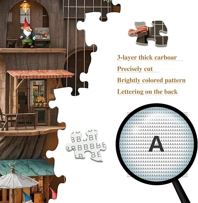 Puzzles for Adults 1000 Pieces Jigsaw Puzzles with Letters on Back Impossible Challenging Puzzle Gifts for Women Men (27.56x19.7 Inch)
