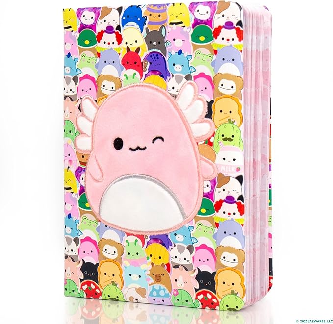 Squishmallows Original Archie the Axolotl Squishy Journal, 80 Lined Pages, Cute Diary, Kids Journal, Birthday Gift, Girls Journal, Cute Stationery