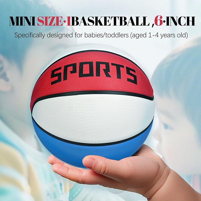 KUYOTQ Kids Youth Adult Size 3/4/5/6/7 (22/25.5/27.5/28.5/29.5") Basketball Premium Rubber or Faux Leather Basketball Indoor Outdoor Basketball for Boys Girls Womens Mens Basketball Gifts (Deflated)