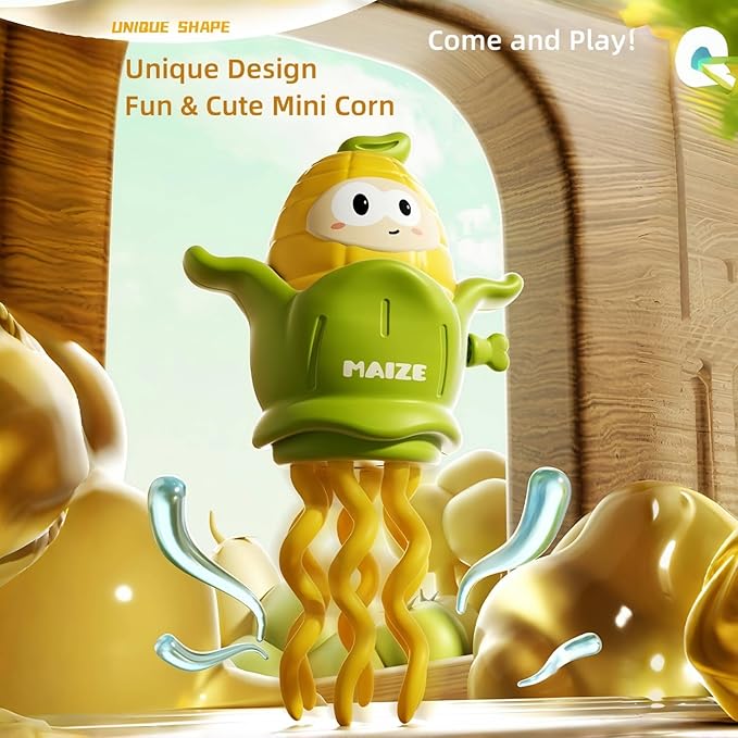 Wind-Up Toys 2 Pack Corn, Dual Play Modes, Dancing & Sliding Car, Spring Summer Fun, Birthday Party Favor, Parent-Child Interactive Gift, Educational & Brain-Boosting Toy for Kids 3+(2 Pack Corn)