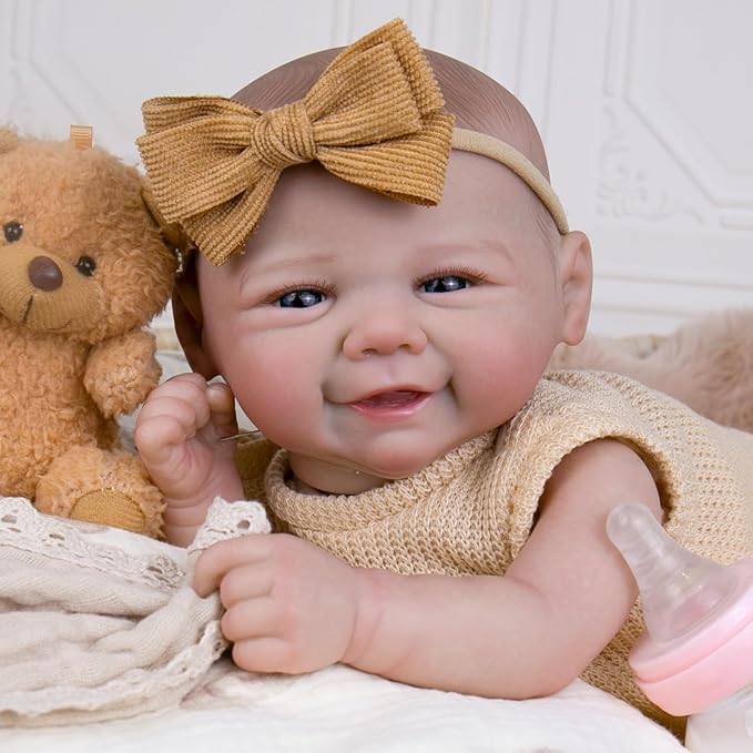 Aori Lifelike Reborn Baby Dolls - 20-inch Realistic Newborn Girl with Soft Body, Premium Weighted Baby Doll That Look Real with Outfit for Girls Age 3+, Parents, Elderly