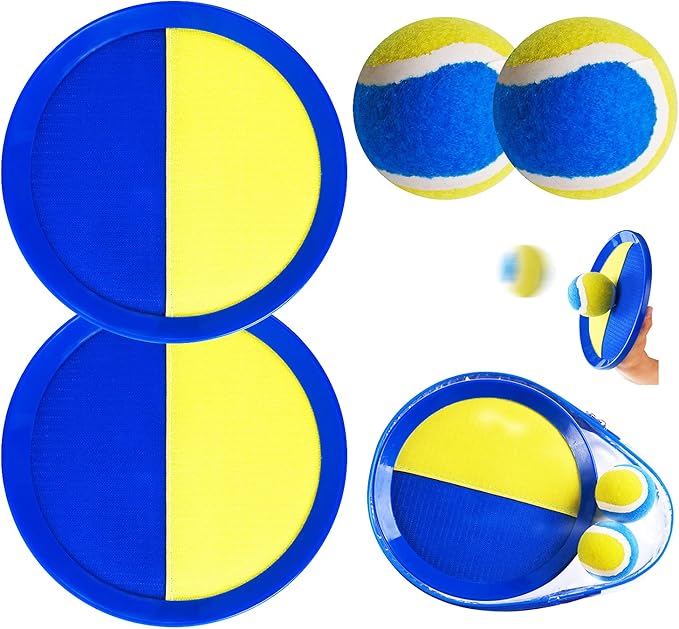 Catch Ball Game for Kids-Beach Toys Backyard Lawn Toss and Catch Games -Upgraded Version Throw Sticky Balls and Catch Game Toys for Kids Boys Girls Adults Family Outside Gifts