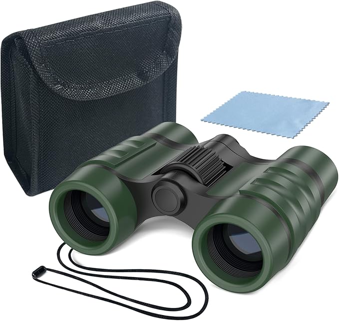 ESSENSON Binoculars for Kids Toy Gift for 3 4 5 6 7 8+ Year Old Boys Girls Kids Telescope Outdoor Toys for Sports and Outside Play Hiking, Bird Watching, Travel, Camping, Birthday Presents(Green)