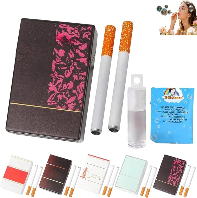 Novelty Bubble Blower Box Set,Stress Relief Toys that Blow Bubbles,Funny Mini Bubble Box Stick Toy for Men Women for Relaxation Fun Office Party Gift Idea (Style C)