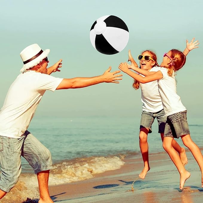 6 Pack Beach Balls, Large Inflatable Beach Balls Bulk, for Parties, Beach, Pools & Play