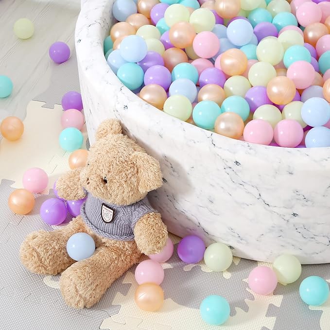 STARBOLO Ball Pit Balls for Toddlers Phthalate Free BPA Free Non-Toxic Crush Proof Play Balls for Toddlers Kids Pool Playhouse Pack of 100 200 500