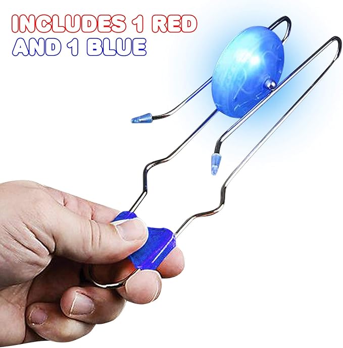 ArtCreativity Retro Light Up Gyro Wheels Toy- 2, 8.5 Inch Gyroscope Rail Twisters, Kids Classic Vintage Nostalgia Yoyo Sensory Fidget Toys, Christmas stocking stuffers for kids, Gift for boys & Girls,