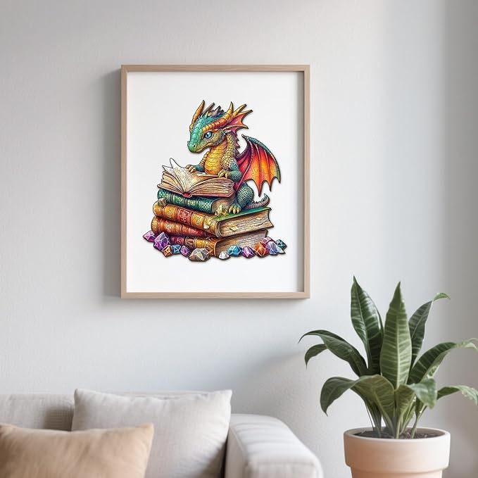 Wooden Puzzles for Adults - Dragon Wood Puzzles Adult - Unique Animal Shape Wooden Jigsaw Puzzles for Adults - Birthday Gifts for Puzzle Lovers, Family (13.3 * 13.3in - 300 Pieces)