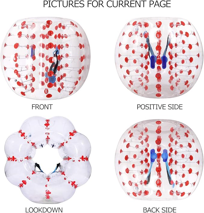Bumper Bubble Soccer Balls for Teens/Adults, Body Zorb Ball Dia 4FT/5FT(1.2m/1.5m) 1 Pack
