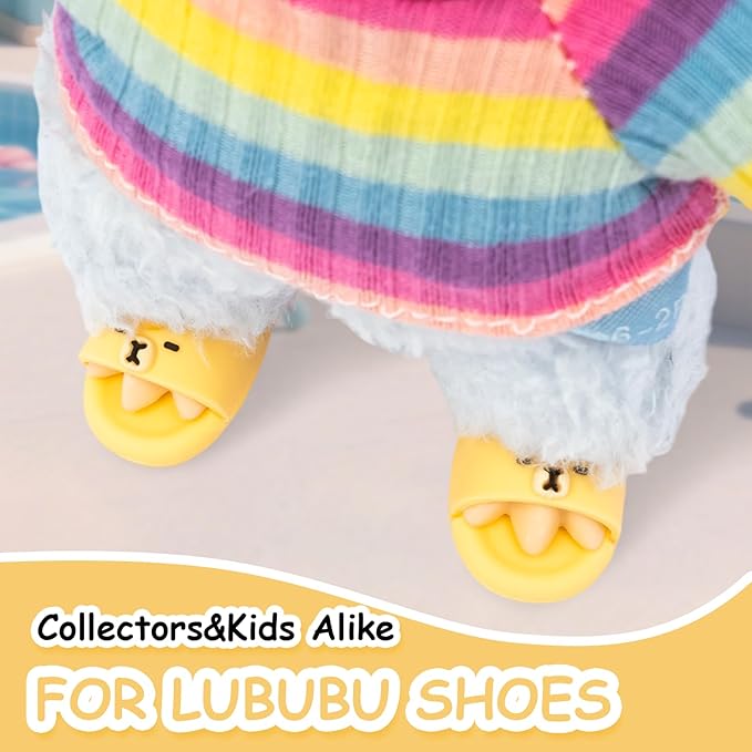Summer Sandals for Dolls - Blue Open-Toe Slippers, Cute Accessories for Photography, Display & Collectors Age Limit 15 （Yellow）
