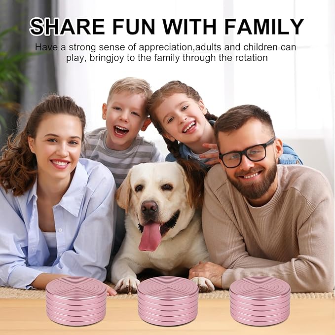 Kinetic Desk Toys, Fidget Toys Adults, 1.97'' Desk Toys for Office for Adults, Spinning Tops for Kids, Physics Toys Novelty Amusements (50MM, Rose Gold)