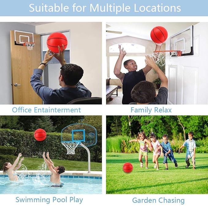 TNELTUEB Mini Basketball Replacement 8.5 Inch Pool Basketballs Ball Hoop Indoor Outdoor Toy, Fits All Standard Swimming Pool Basketball Hoop Pool Game Toy Water Games