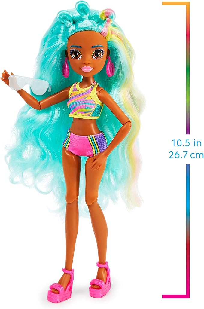 MERMAID HIGH, Spring Break Oceanna Mermaid Doll & Accessories with Removable Tail and Color Change Hair Streaks, Kids Toys for Girls Ages 4 and up