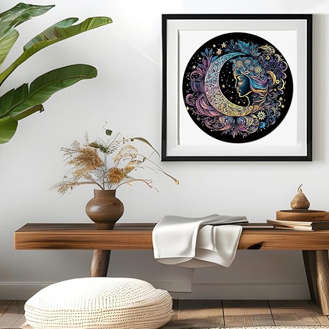 Wooden Puzzles for Adults, 200 Pieces Sun and Moon Uniquely Irregular Animal Shaped Wooden Jigsaw Puzzles, Creative Gift for Adults