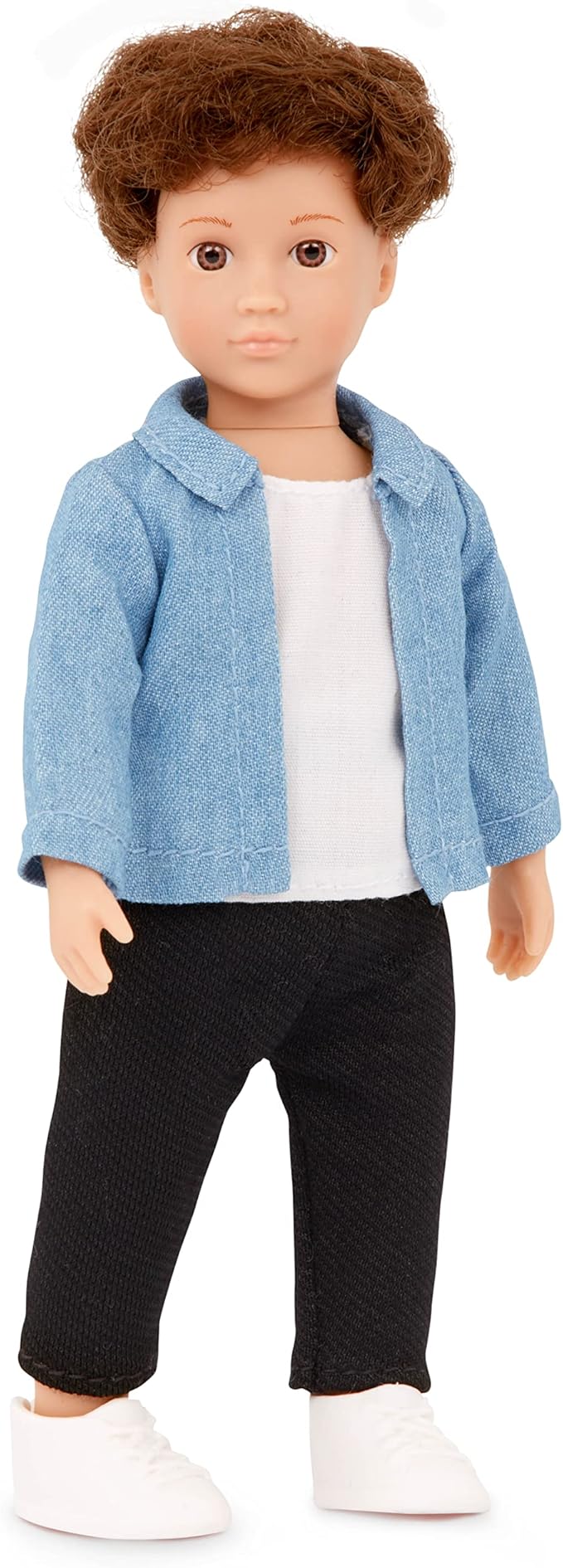 Lori – Mini Boy Doll & Toy Living Room Furniture – 6-Inch Boy Doll & Dollhouse Accessories – Sofa, Armchair, Coffee Table, Rug, Plants – Play Set for Kids – 3+ Years– Miguel's Lounge Set