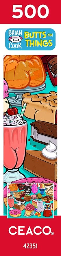 Ceaco - Brian Cook - Butts on Things - Sweet Cheeks - 500 Piece Jigsaw Puzzle