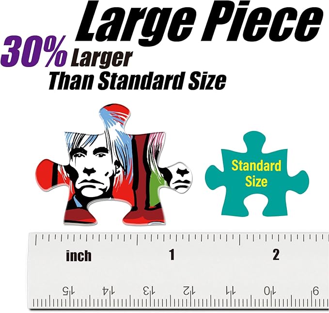 Antelope - 500 Piece Large Format Jigsaw Puzzle for Adults, Andy Warhol Jigsaw Puzzles, Large Pieces, No Dust Puzzles for Senior Citizen, 500 PC, Non-Glare Finish, Interlock Smoothly