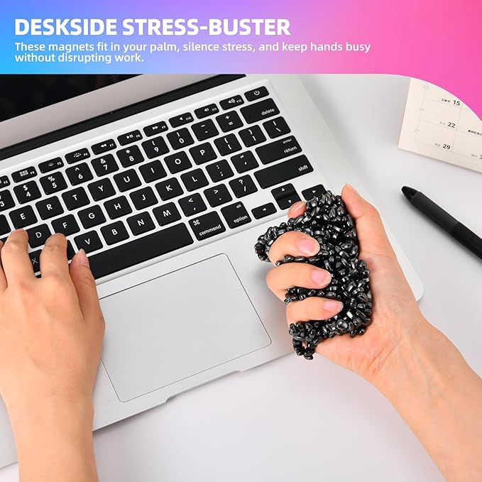 550pcs Fidget Toys for Adults & Teens,Stress Relief Sensory Toys for Autism ADHD Anxiety,Weak Magnetic Putty,Desk Fidgets Toys for Office,Adults Gifts