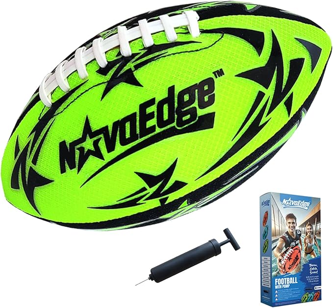 Hydro Water Football - 9.25-Inch Mesh Outer with Rubber Bladder | for All Ages - Pool, Lake, Beach Play | Textured Grip with Real Laces | Includes Pump | Choose 1 or 2 Ball Pack