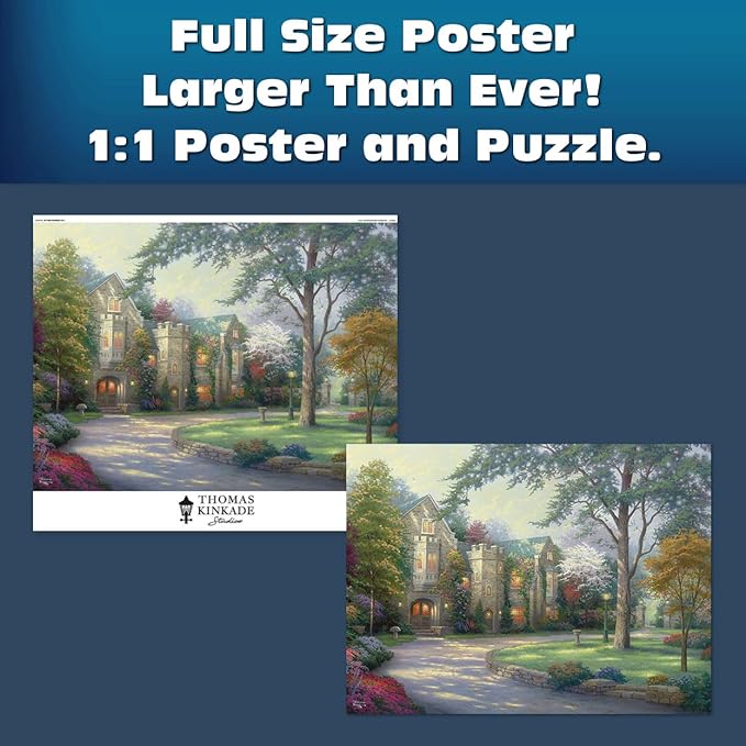 Buffalo Games Sapphire Select – Thomas Kinkade Beyond Summer Gate 1000 Piece Jigsaw Puzzle | Premium Blue Board