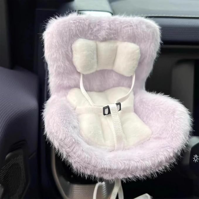 Ezcora Accessories for 10-17cm Dolls, Doll Car Seat with Clip onto Car Air Vent, Includes Seat Leg for Desktop Display (Purple)