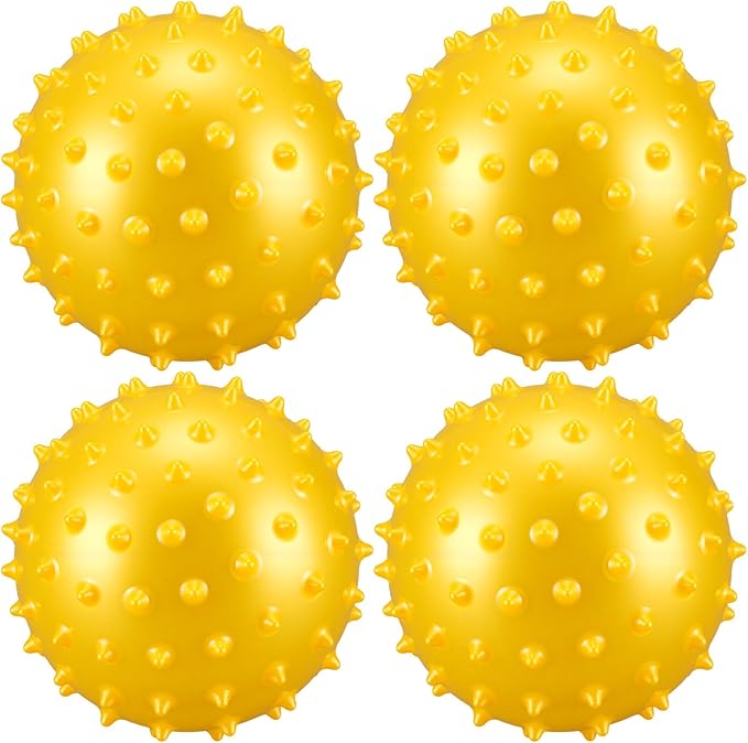 Bouncy Spiky Sensory Ball - Inflatable Massage Stress Fidget Toy Playground Balls for School Party Favors Outdoor Indoor