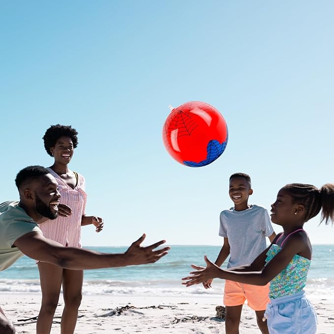 12PCS Spider Web Beach Ball 8 Inch for Kids Summer Pool Party Supplies|Spider Birthday Decorations|Bulk Spider-Themed Party Favors,Beach Games,Class Celebration,Outdoor Activities Gift Ideas