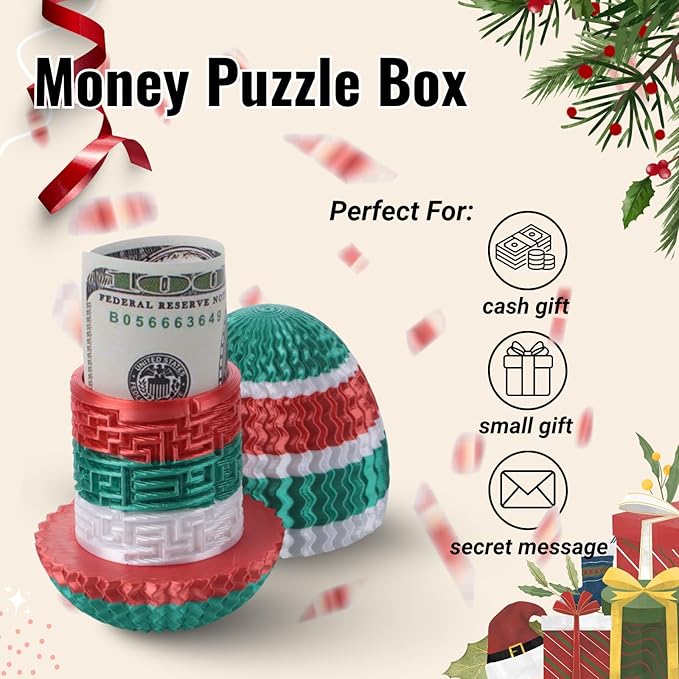Maze Egg Money Puzzle Gift Box: Available in 4 Unique Internal Designs - Secret Cash Holder & Surprise Gift Container for Easter, Birthday, Wedding - Fun Brain Teaser Toy for Kids & Adults