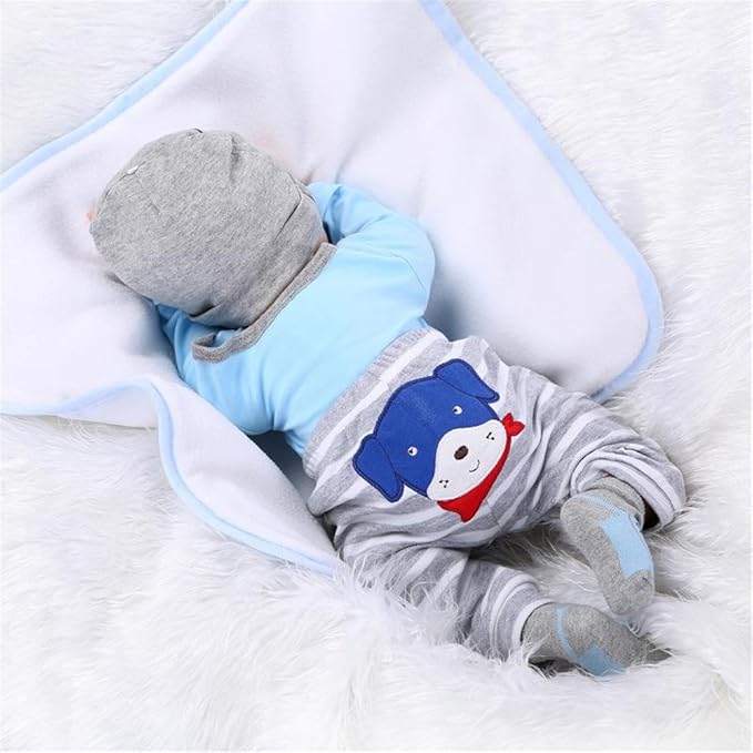 Reborn Baby Dolls Clothes Accessories Outfit for 17-23 Inch Reborn Newborn Baby Doll Boy Clothing Set