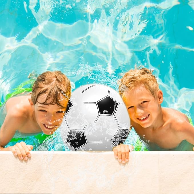 Beach Balls 3Pack - 27" Inflatable Soccer Balls Giant Inflatable Balls, Jumbo Pool Toys Beach Soccer Balls Summer Party Favors Swimming Pool Ball Outdoor Water Game Party Supplies