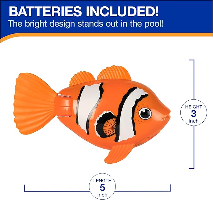 SwimWays Rainbow Reef Fish Toy, Kids Swimming Accessories & Water Toys, Learn to Swim Pool Toys for Kids Ages 5 & Up, Batteries Included, Swim Shady