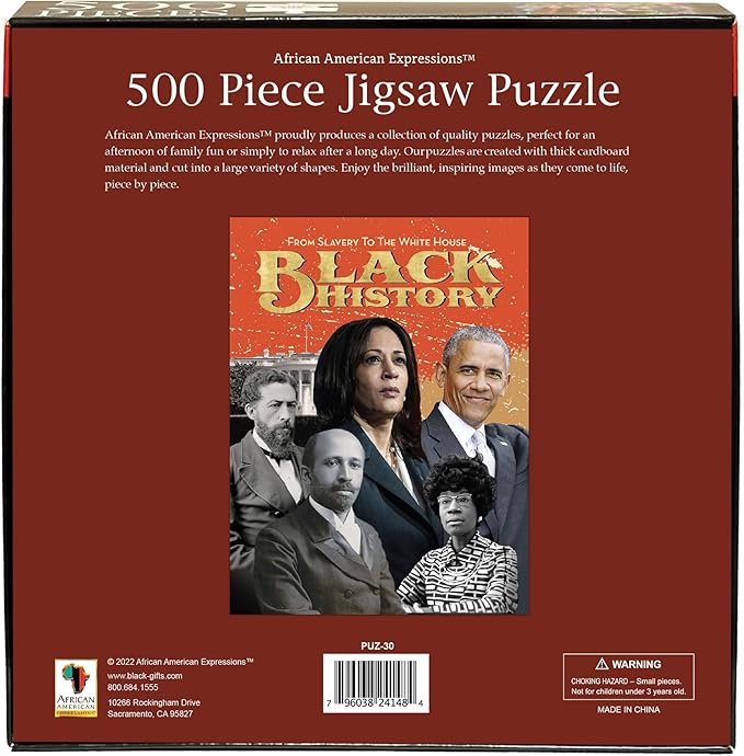 African American Expressions - Black History 500-Piece Puzzle – African American Jigsaw Puzzle for Adults | Cultural Heritage & Reflection