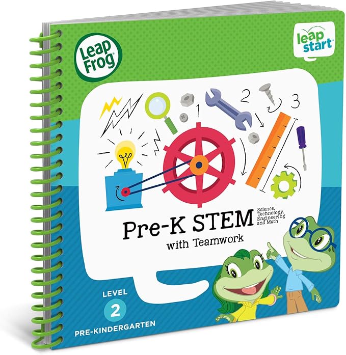LeapFrog LeapStart Pre-Kindergarten Activity Book: Pre-K STEM (Science, Technology, Engineering, Math) and Teamwork (Requires LeapStart System)